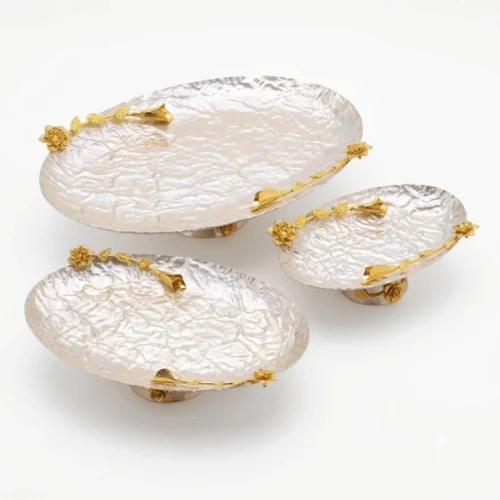 Decorative Metal Tray Set