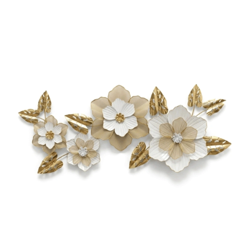 02-3 Golden Blossom Metal Wall Decor