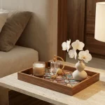 Blush Mosaic Decorative Wooden Serving Tray Set - Image 9