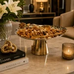 Pearl Glow Decorative Metal Tray Set - Image 6
