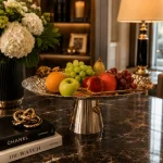 Pearl Glow Decorative Metal Tray Set - Image 7