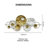 Golden Eclipse Metal Wall Decor - Image 2