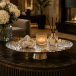 Pearl Glow Decorative Metal Tray Set - Image 8
