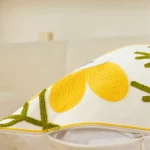 Golden Daisy Embroidered Decorative Cushion Cover - Image 9