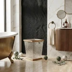 Frosted Luxe Wooden Tissue Box & Bin Set - Image 8