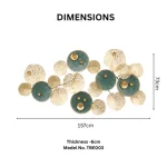 Ocean Azure Metal Wall Decor - Image 2