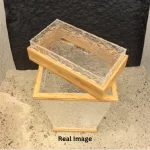 Frosted Luxe Wooden Tissue Box & Bin Set - Image 3