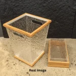 Frosted Luxe Wooden Tissue Box & Bin Set - Image 4