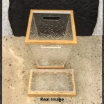 Frosted Luxe Wooden Tissue Box & Bin Set - Image 5