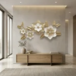 Golden Blossom Metal Wall Decor