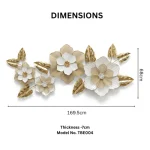 Golden Blossom Metal Wall Decor - Image 2