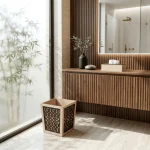 Moroccan Luxe Wooden Tissue Box & Bin Black Set - Image 7