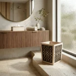 Moroccan Luxe Wooden Tissue Box & Bin Black Set - Image 8