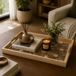 Nature Glow Decorative Solid Wood Serving Tray Set - Image 9