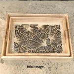 Nature Glow Decorative Solid Wood Serving Tray Set - Image 5