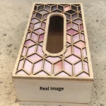 Champagne Mosaic Decorative Wooden Tissue Box - Image 4