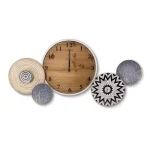 Metal and Wood Wall Clock