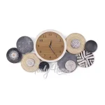 Metal and Wood Wall Clock