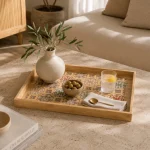 Nordic Hexa Decorative Wooden Serving Tray Set - Image 9