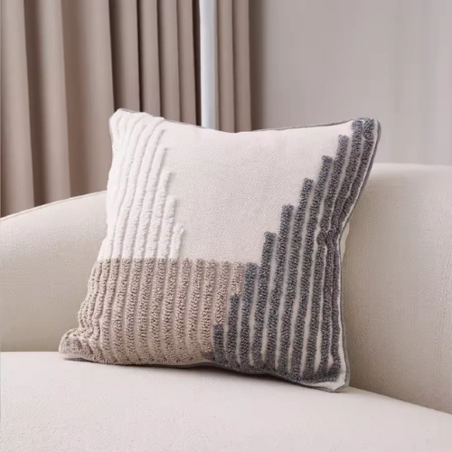 Weave Embroidered Decorative Cushion Cover 