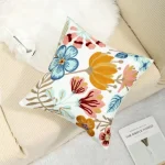 Autumn Bloom Embroidered Decorative Cushion Cover  - Image 5