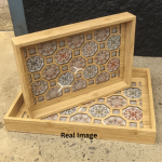 Nordic Hexa Decorative Wooden Serving Tray Set - Image 6