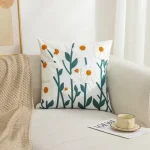 Vine Embroidered Decorative Cushion Cover 