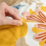 Autumn Bloom Embroidered Decorative Cushion Cover  - Image 6