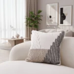 Contour Weave Embroidered Decorative Cushion Cover  - Image 3