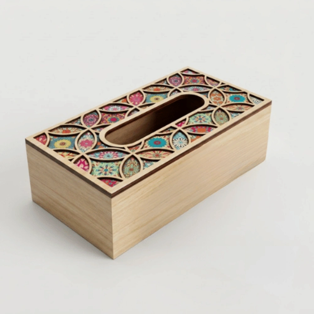 42-42 Decorative Wooden Tissue Box