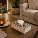 Blush Mosaic Decorative Wooden Tissue Box - Image 7