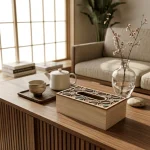 Blush Mosaic Decorative Wooden Tissue Box - Image 11