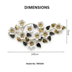 Noir Blossom Metal Wall Decor - Image 2