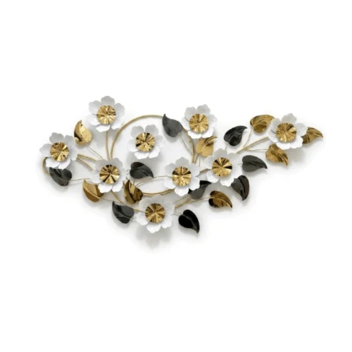 Noir Blossom Metal Wall Decor
