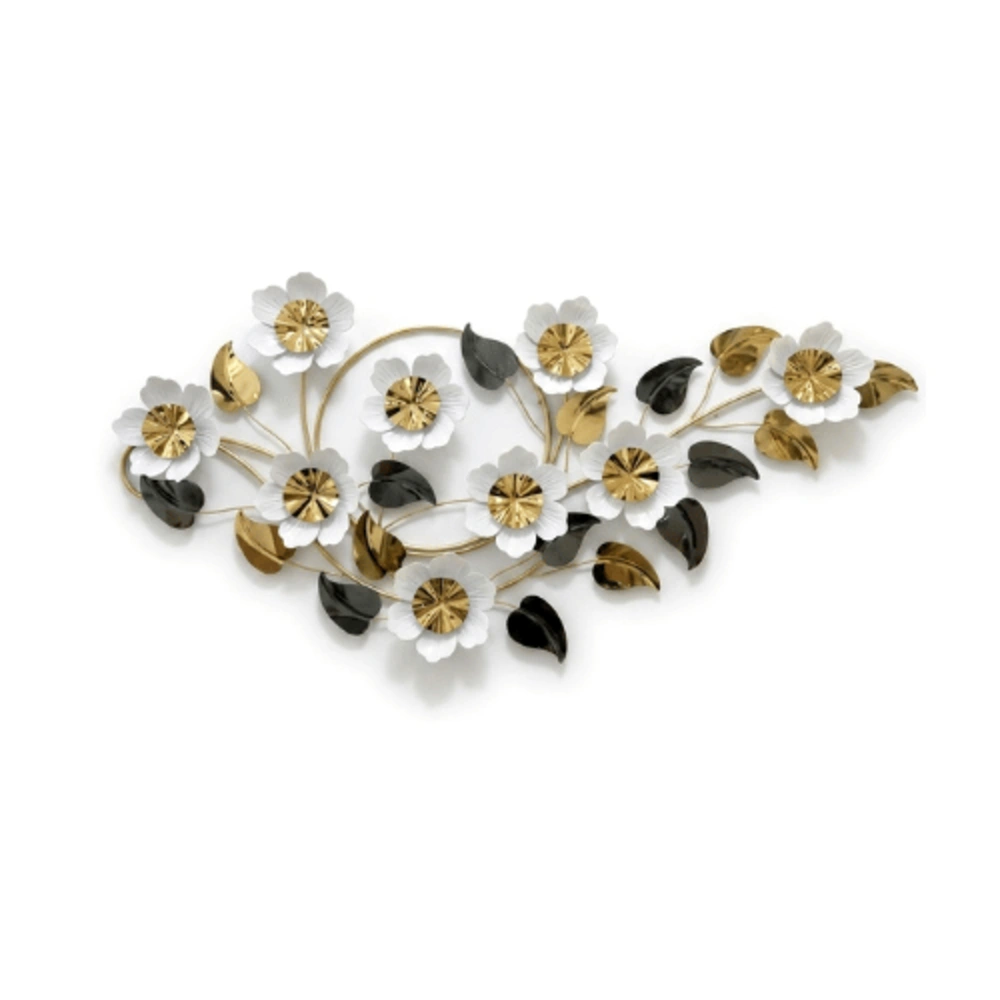 49-49 Noir Blossom Metal Wall Decor