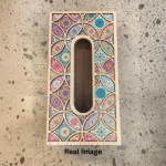 Blush Mosaic Decorative Wooden Tissue Box - Image 4