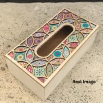 Blush Mosaic Decorative Wooden Tissue Box - Image 6
