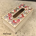 Heritage Mosaic Decorative Wooden Tissue Box - Image 3