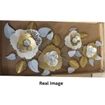 Golden Flora Metal Wall Decor - Image 3