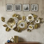 Golden Flora Metal Wall Decor - Image 4