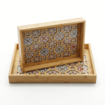 Hexa Decorative Wooden Serving Tray Set