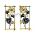 Metal Pansy Flower Wall Decor