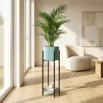 2 Tier Modern Bloom Plant Stand - Image 4