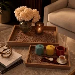 Royal Artisan Decorative Wooden Serving Tray Set - Image 7