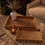 Royal Artisan Decorative Wooden Serving Tray Set - Image 10