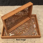 Royal Artisan Decorative Wooden Serving Tray Set - Image 6