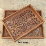 Royal Artisan Decorative Wooden Serving Tray Set - Image 3