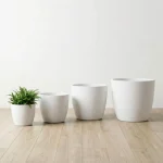 Minimalist Mini Tapered Round Planter White - Image 6