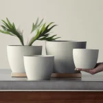 Minimalist Mini Tapered Round Planter White - Image 7