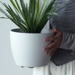 Minimalist Mini Tapered Round Planter White - Image 8
